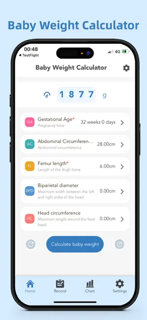 Baby & Fetal Weight Calculator screenshot 1
