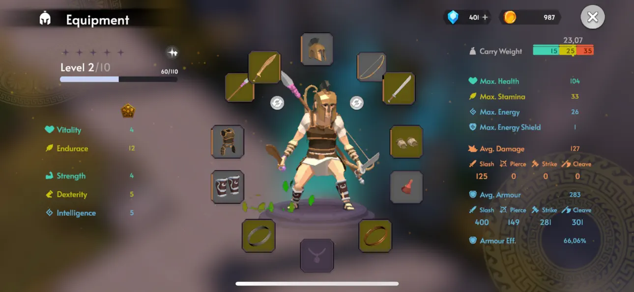 Titan Soul: Action RPG Offline iOS Mod IPA screenshot 1 - iOS game interface