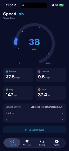 Speed Test & WiFi iPhone screenshot