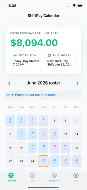 ShiftPay Calendar screenshot 3