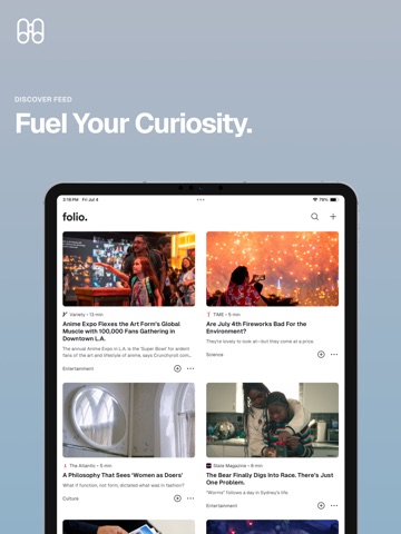 Folio – Save now. Read later. iPad screenshot