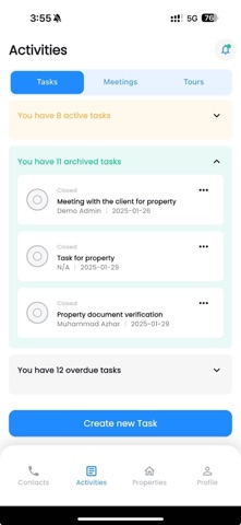 Optima CRM iPhone screenshot