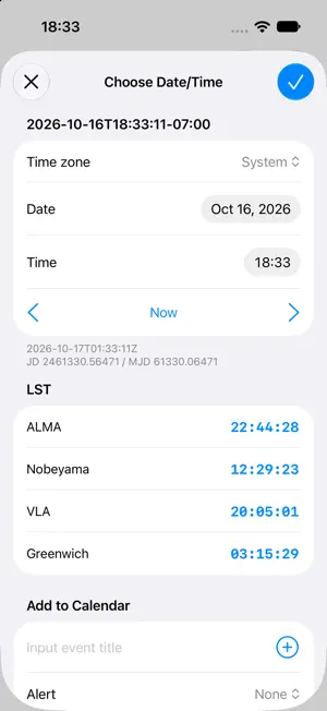 LSTclock: sidereal time clock screenshot 4