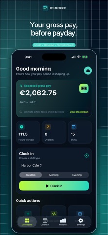 RotaLedger: Hours & Pay Screenshot 1 of 6