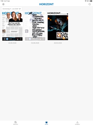HORIZONT ePaper iPad screenshot
