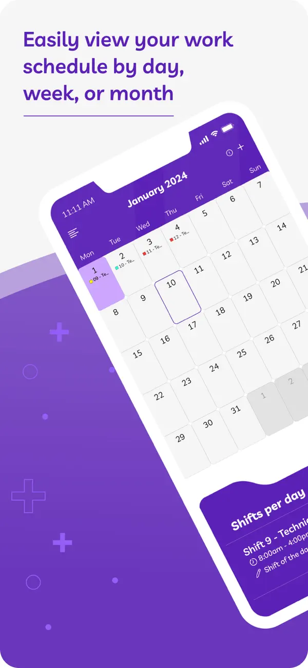 Screenshot #2 pour ShiftCal: Shift Schedule Maker