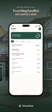 HomeNest: Renovation Tracker screenshot