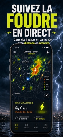 Lightning Strikes Map iPhone screenshot 1