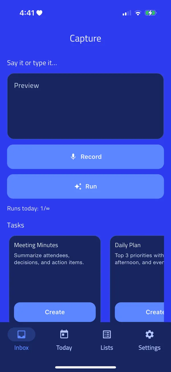 Screenshot #1 pour Pocket Secretary Pro