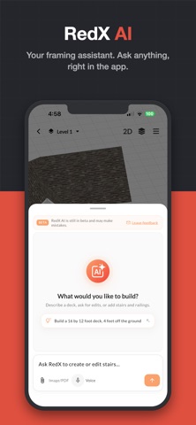 RedX Decks - 3D Deck Builder iPhone screenshot