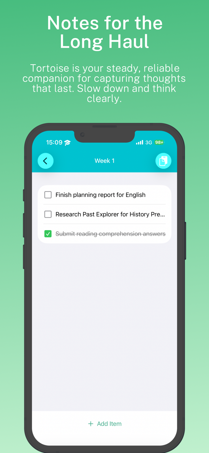 Tortoise - Journaling  Notes