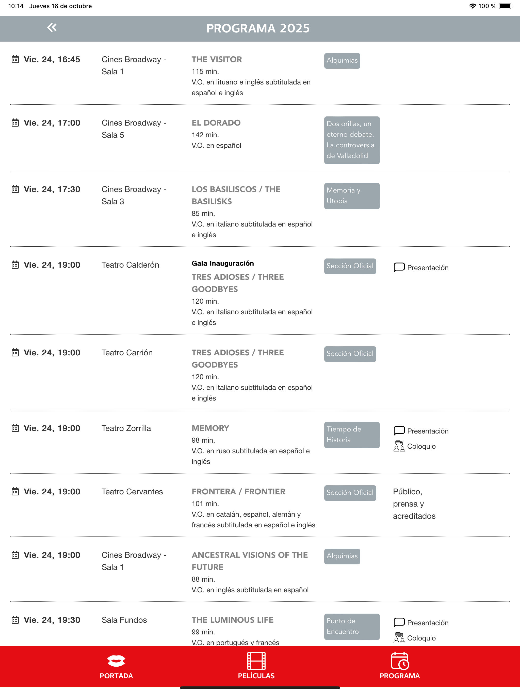 Semana de Cine de Valladolid screenshot 9