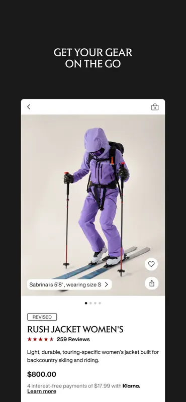 Arc'teryx - Outdoor Gear Shop screenshot 2 of 10
