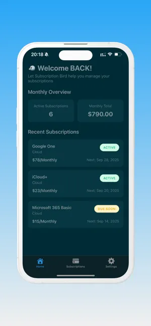 Subscription Bird screenshot 3