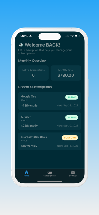 Subscription Bird Screenshot 3 of 4