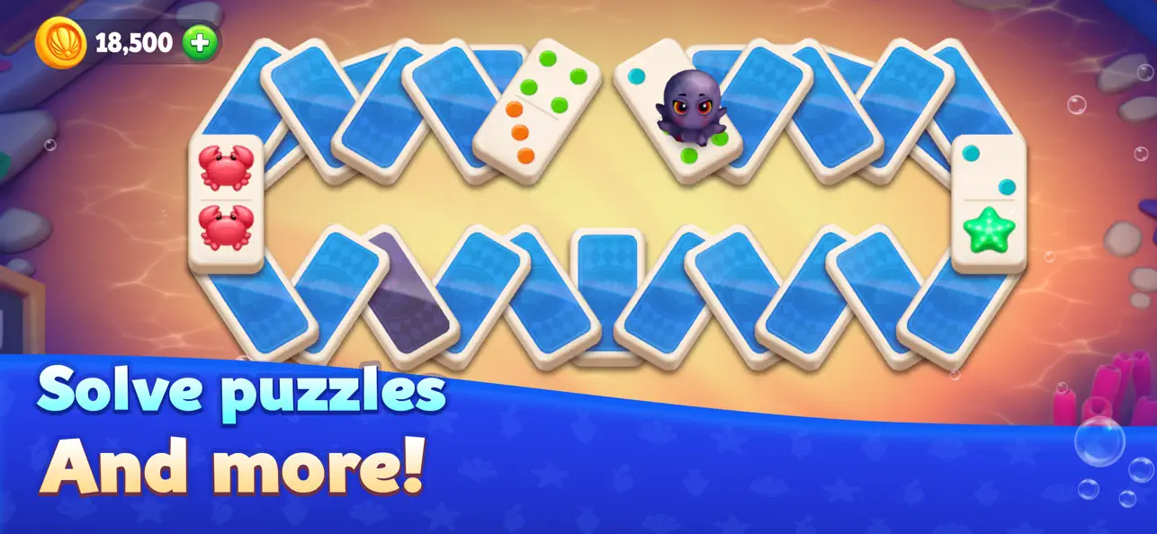 Domino Ocean : Solitaire Tiles iOS Mod IPA screenshot 3 - iOS game interface