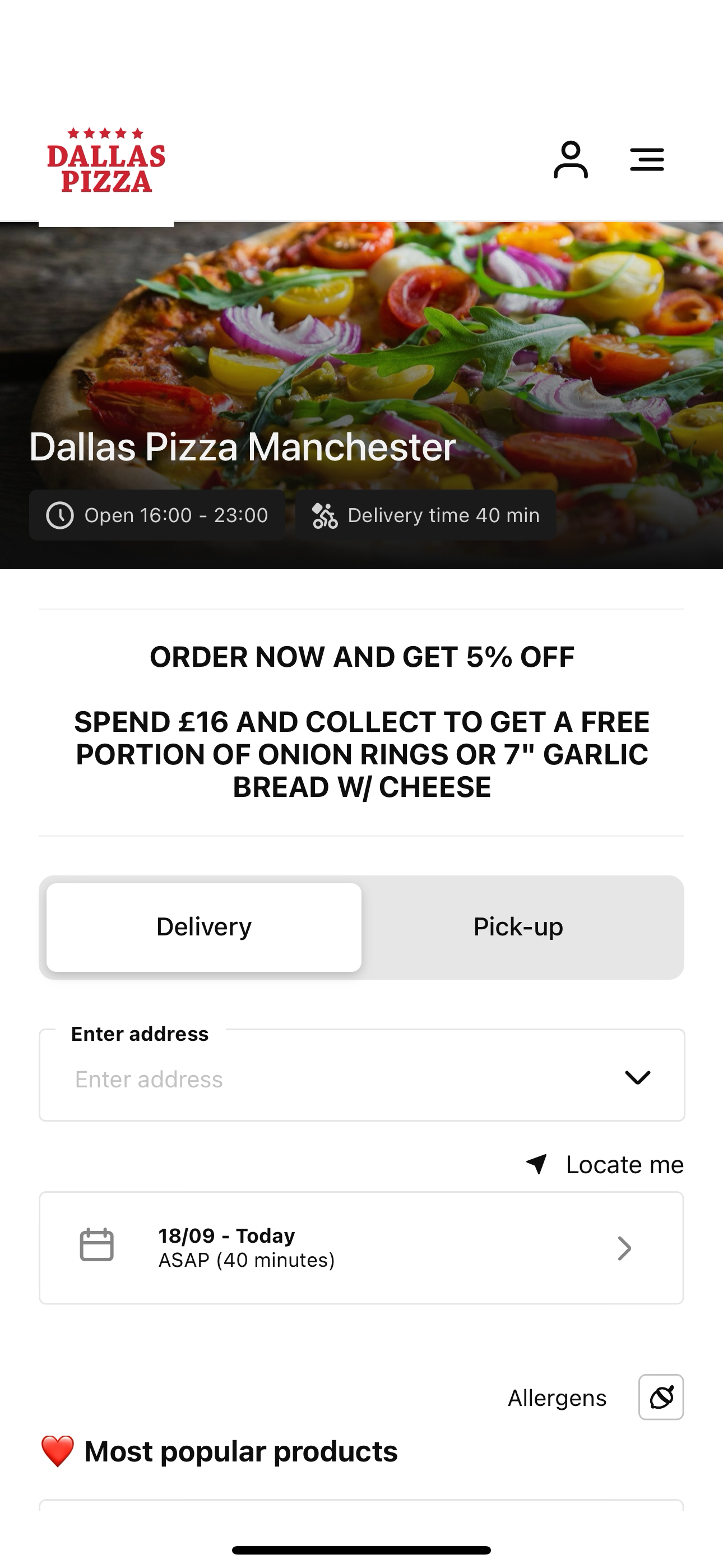 Dallas Pizza Manchester screenshot 4