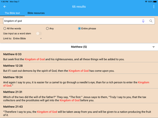 inWORD Bible iPad screenshot 6 - Reference app