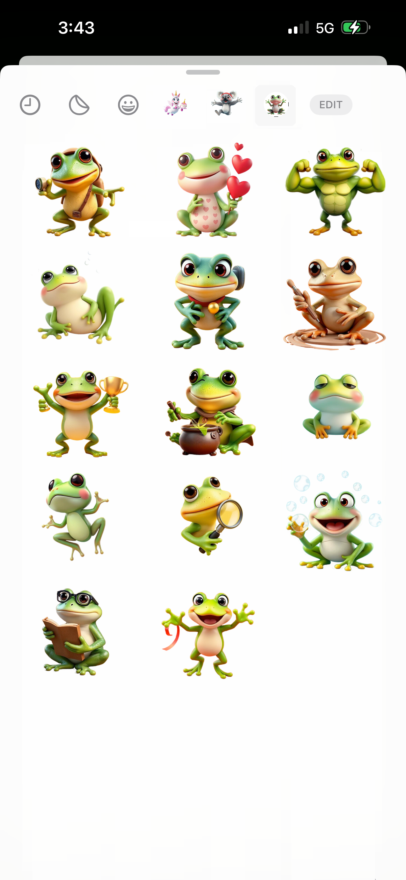 Enchanted Frog Stickers
