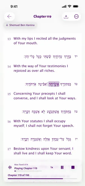 One Tehillim screenshot 4