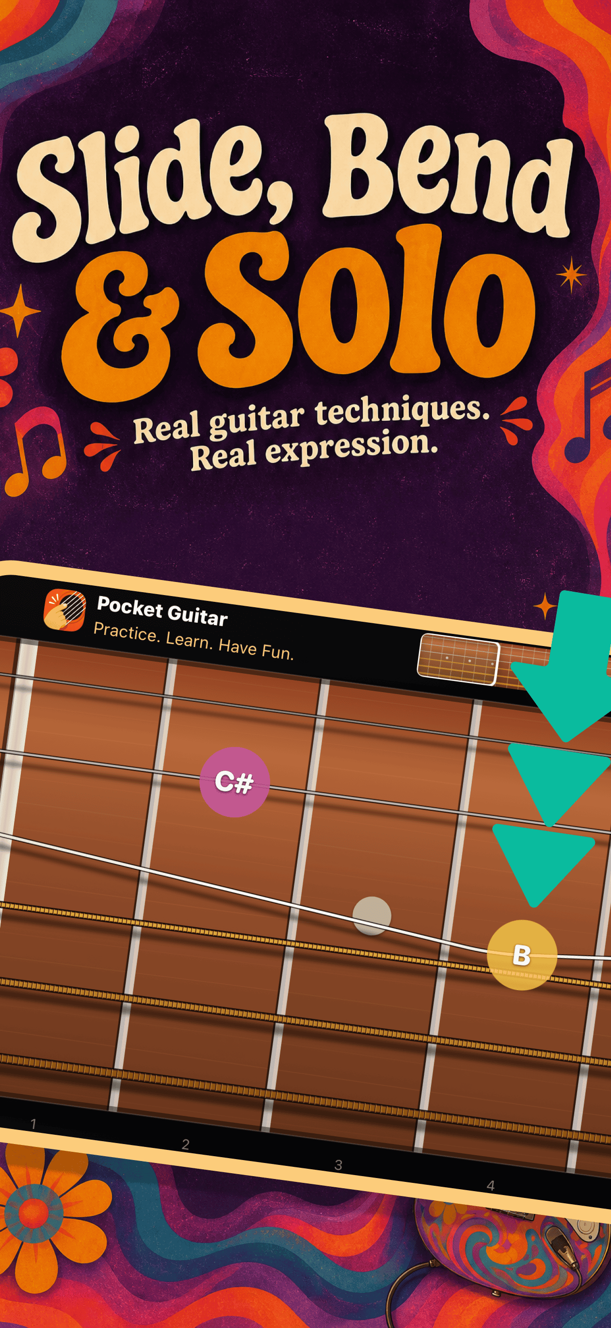 Pocket Guitar - Fretboard screenshot 4
