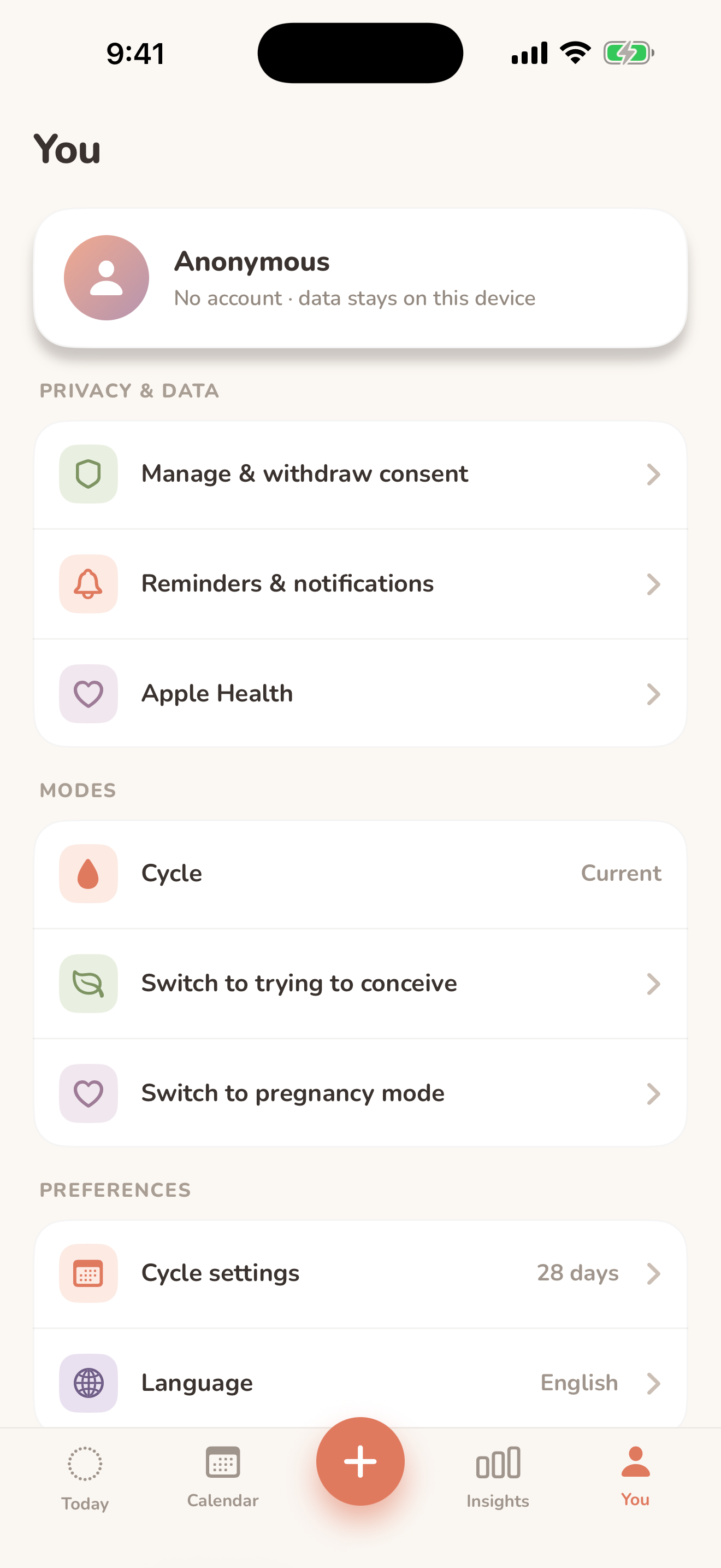 Aria Cycle & Pregnancy screenshot 5