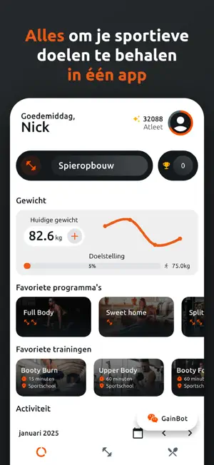 Gainplan: Fitness App screenshot 1
