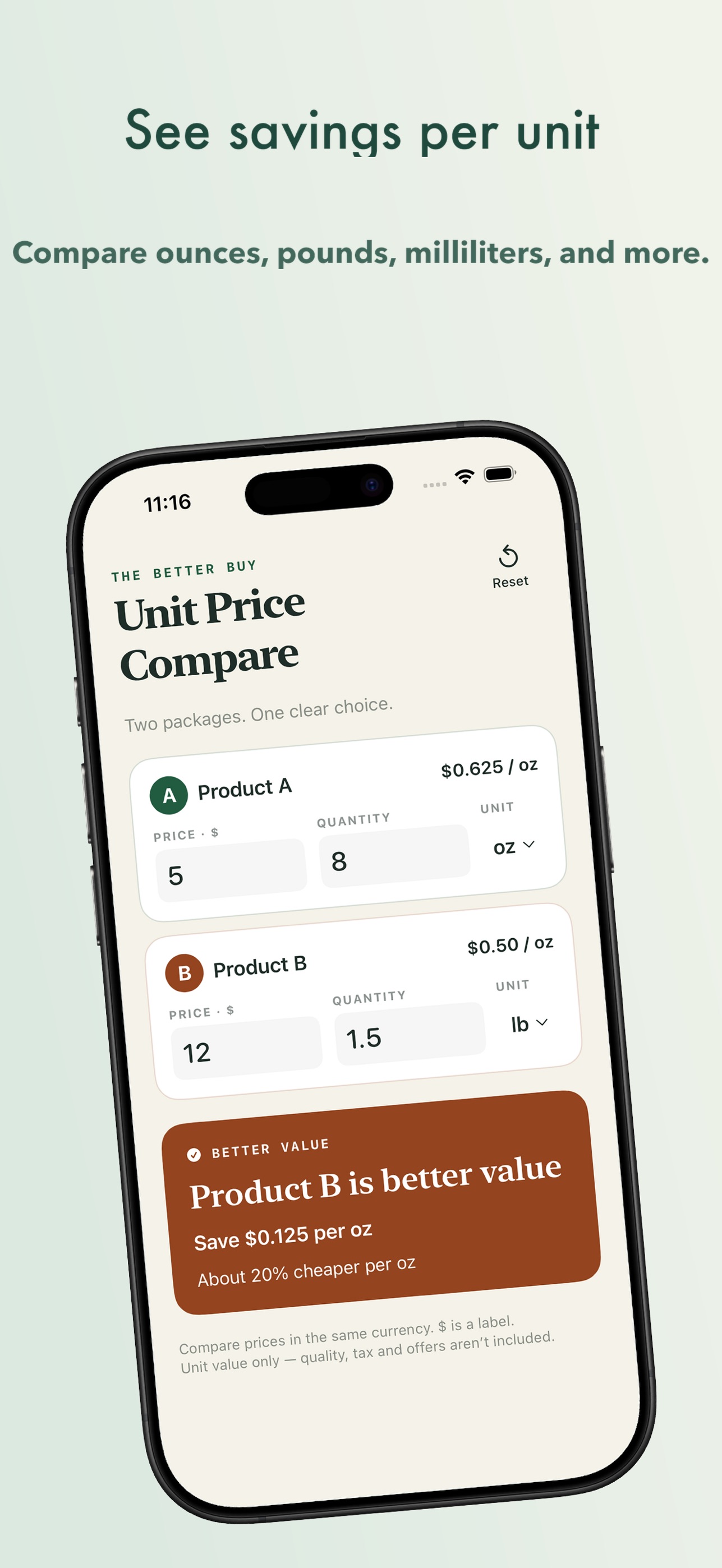 Screenshot 2 of Better Buy Calculator