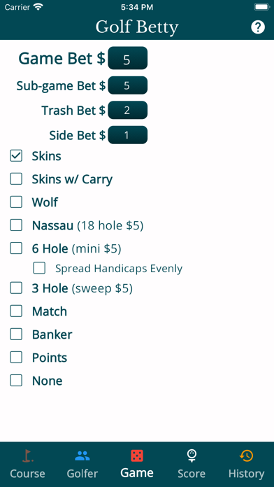 Golf Betty - Games for Golfers Screenshot