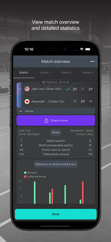 Badminton Scorer Pro screenshot 3 of 10