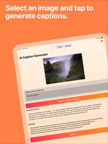 Caption & Hashtag Expert AI iPad screenshot