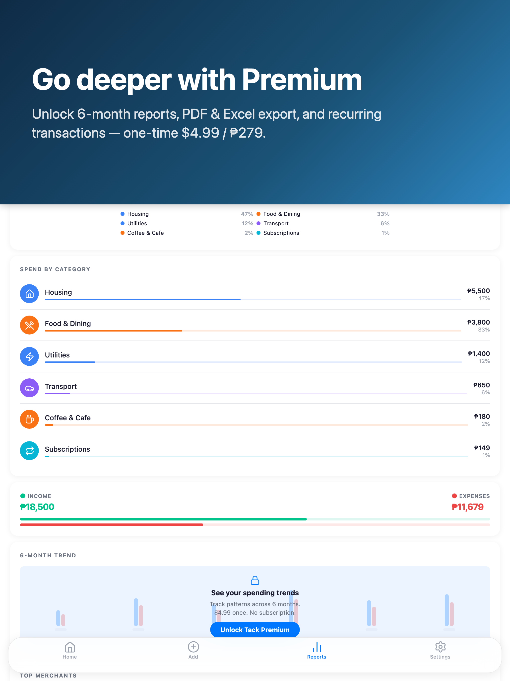 Tack: Budget & Expense Tracker screenshot 7