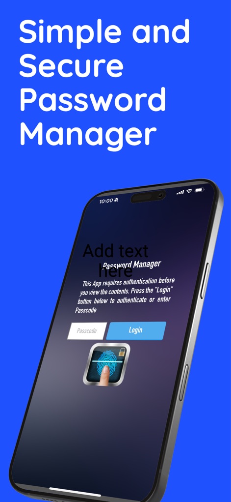 Finger Vault Password Manager - Business App | MWM