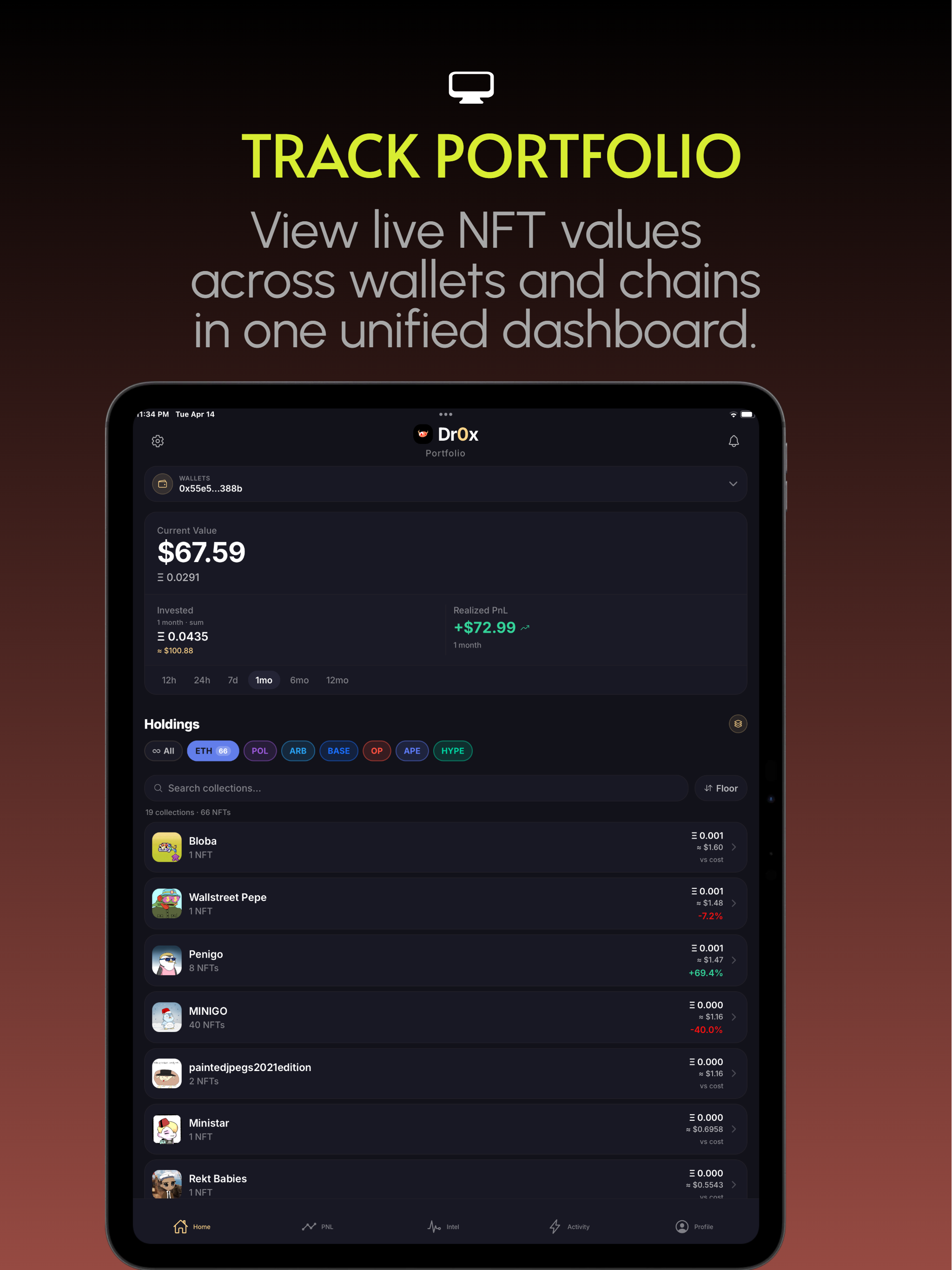 Dr0x - NFT Portfolio Tracker