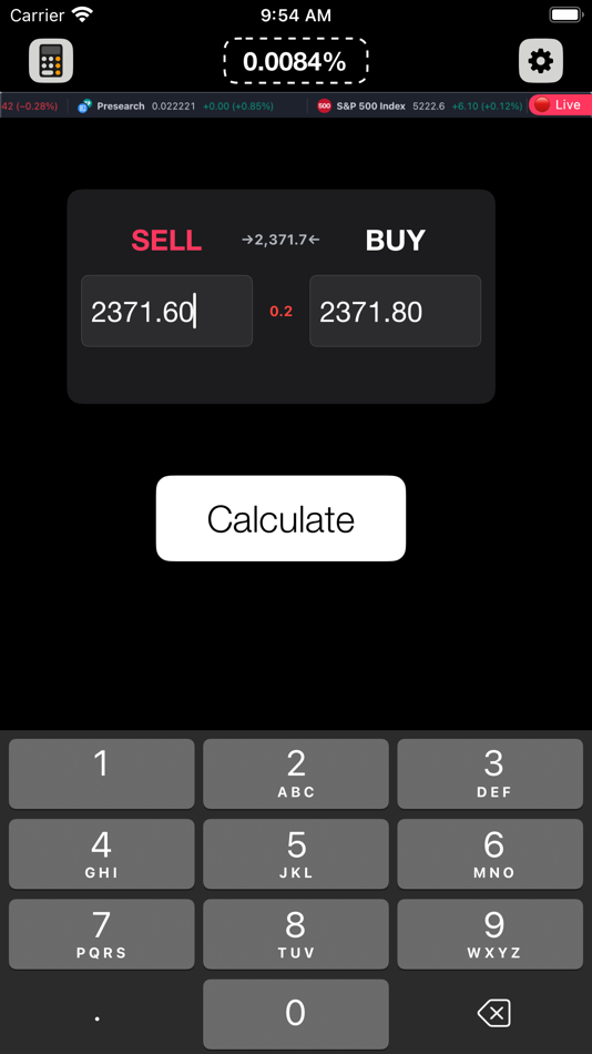 #1. Spread Percentage Calculator (iOS) بواسطة: Mehmet Bayram