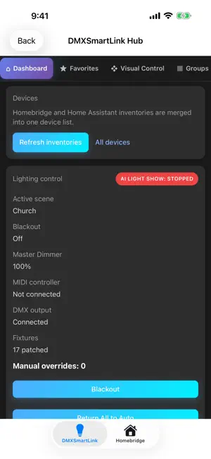 DMXSmartLink Hub screenshot 4