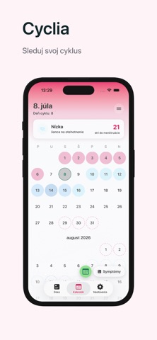 Cyclia: Menštruačný kalendár screenshot