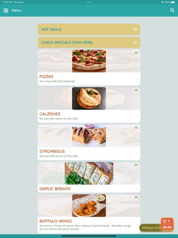 Ludlow Pizza of Ludlow MA iPad screenshot