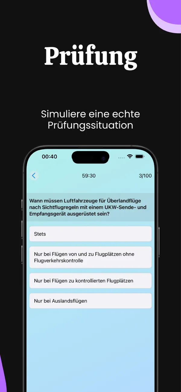 Screenshot #3 pour BZF Flugfunk Prüfungsfragen