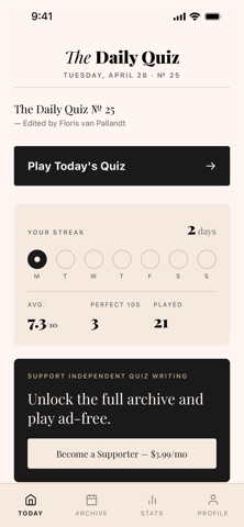 The Daily Quiz — Trivia iPhone screenshot