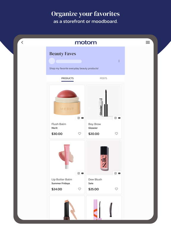 Motom | Social Shopping iPad screenshot 8 - Shopping app