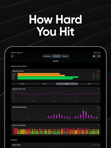 Herta - Drum Practice Tracker iPad screenshot