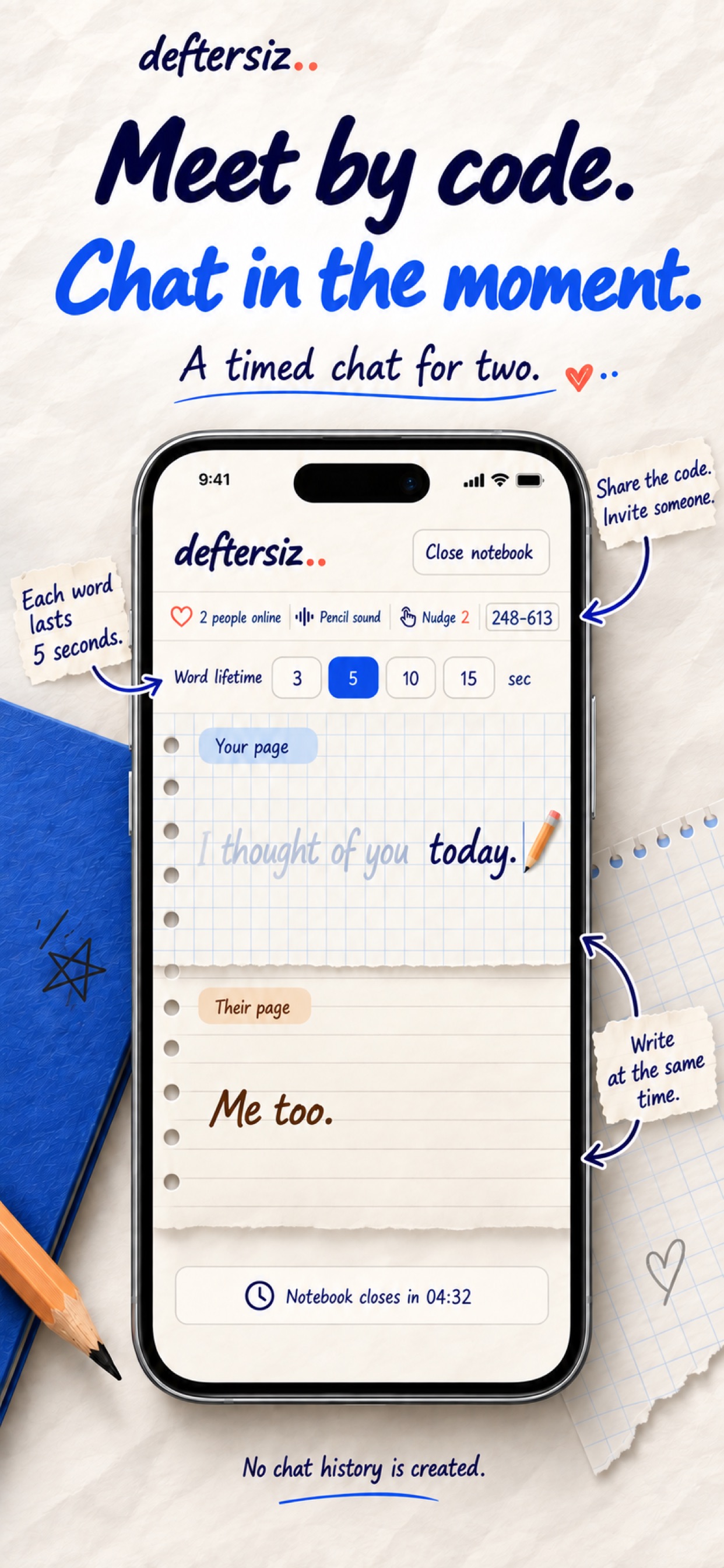 Screenshot 1 of Deftersiz | Private Chat