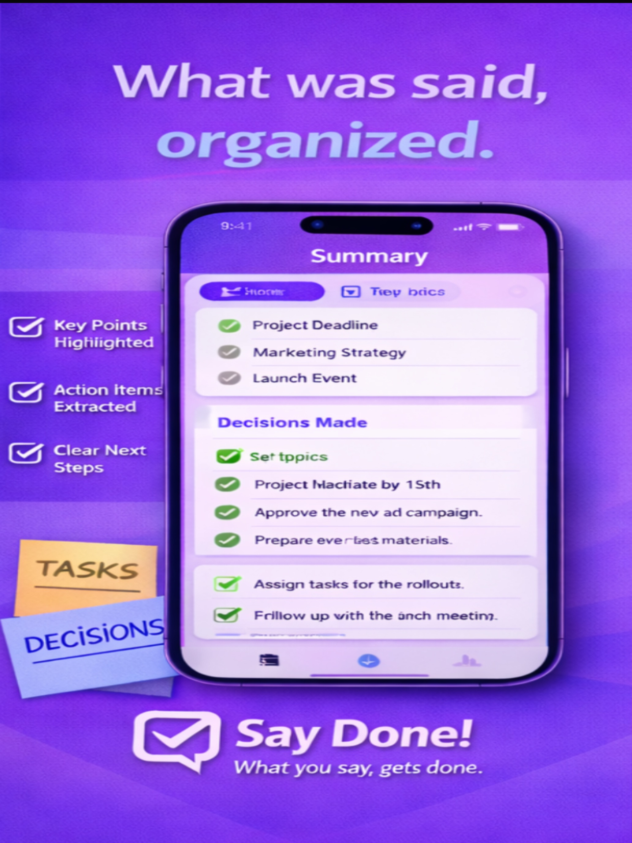 Voice Recorder: Say Done!