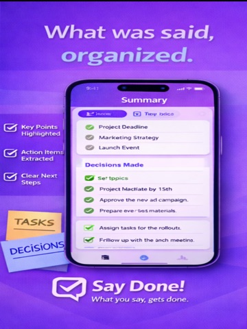 SayDone! Voice Recorder iPad screenshot