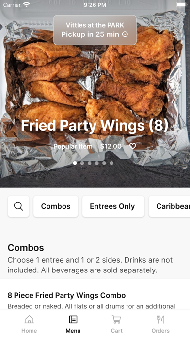 Vittles at the PARK iPhone screenshot 2 - Food & Drink app