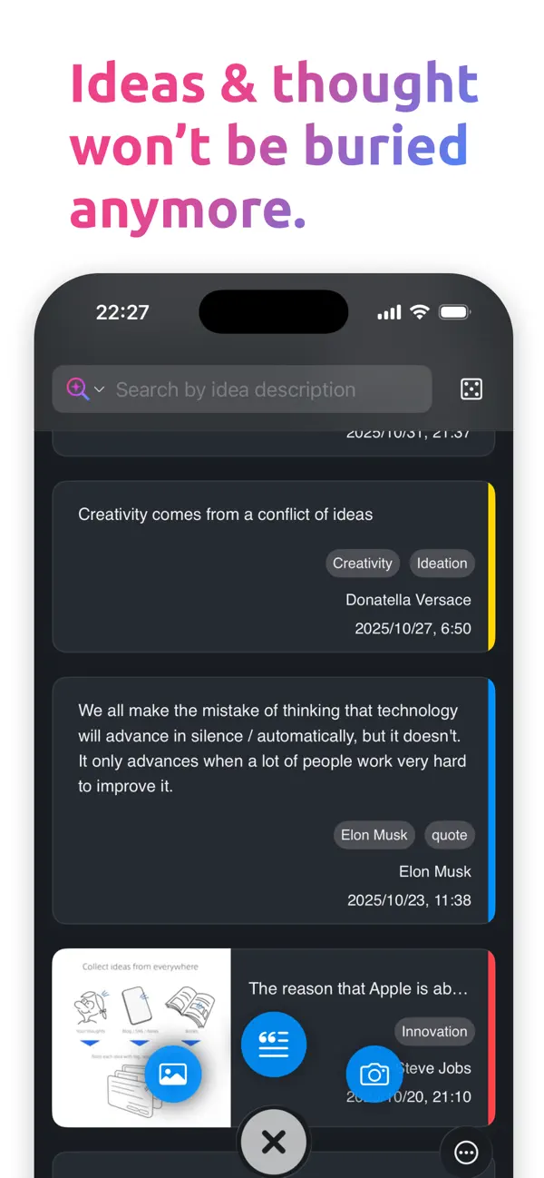Screenshot #1 pour Ikes: Notes d'idées