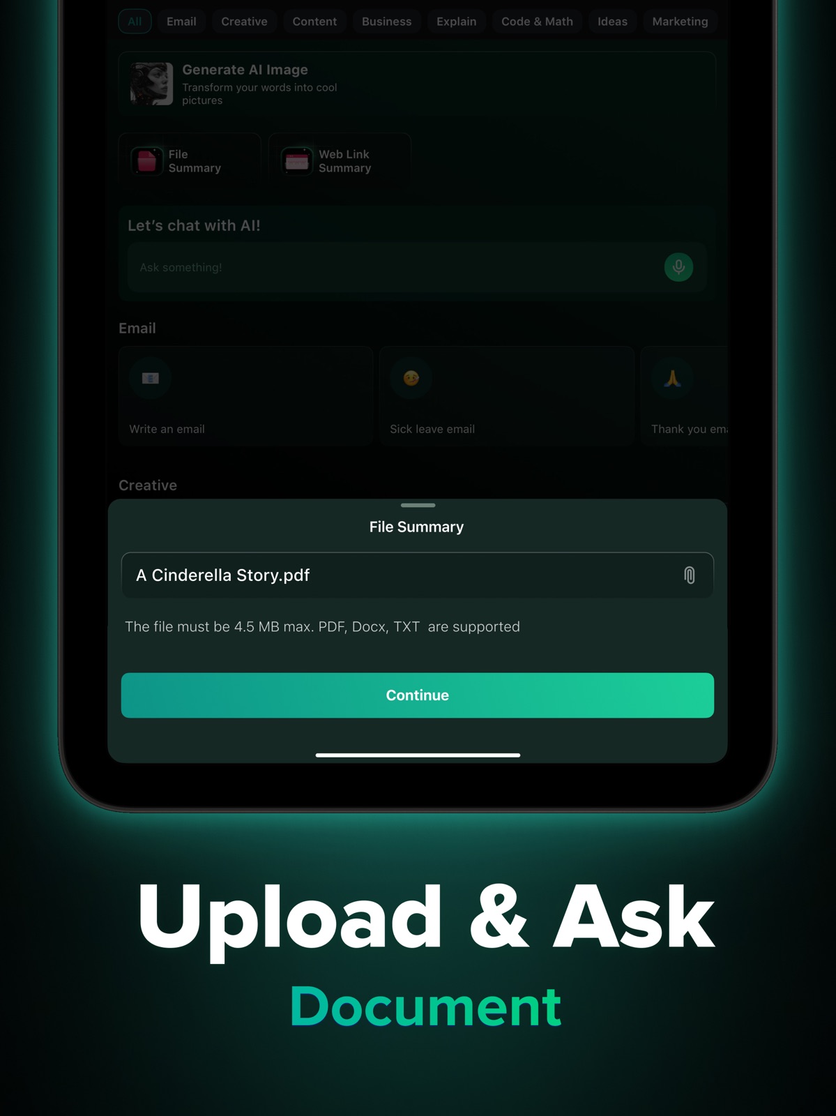ChatPod - AI Chatbot Assistant ipad screenshot 3
