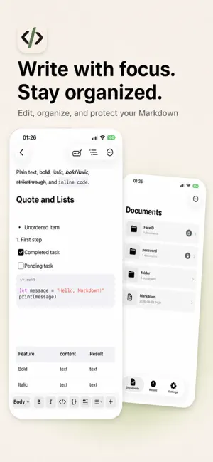 Diple - Markdown Notes screenshot 1