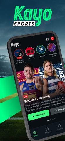 Kayo Sports App Store preview screenshot 1